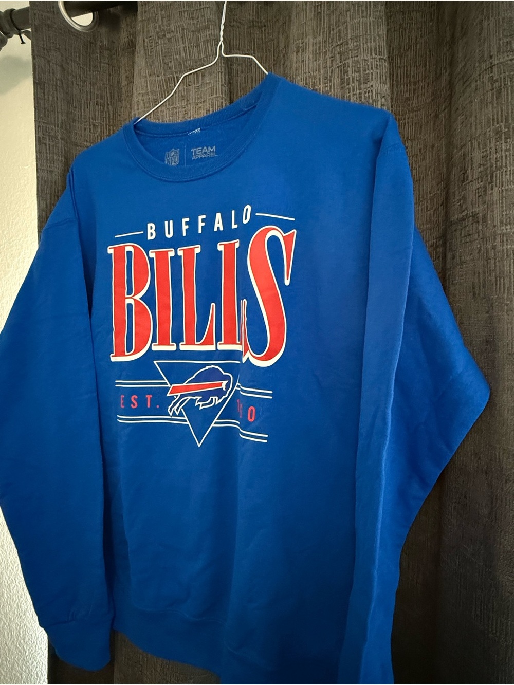 NFL Buffalo Bills Royal Blue Crewneck Sweatshirt with Red & White Logo